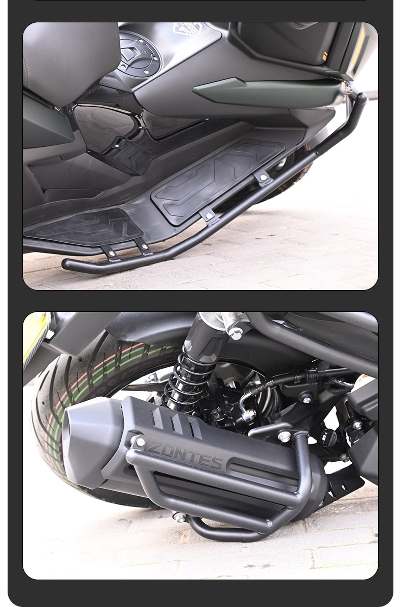Suitable for Shengshi 150X Bumper Anti-Collision and Anti-Fall Protection Bars, Scooter Front and Rear Protection Bars, Exhaust Bar Modification Accessories