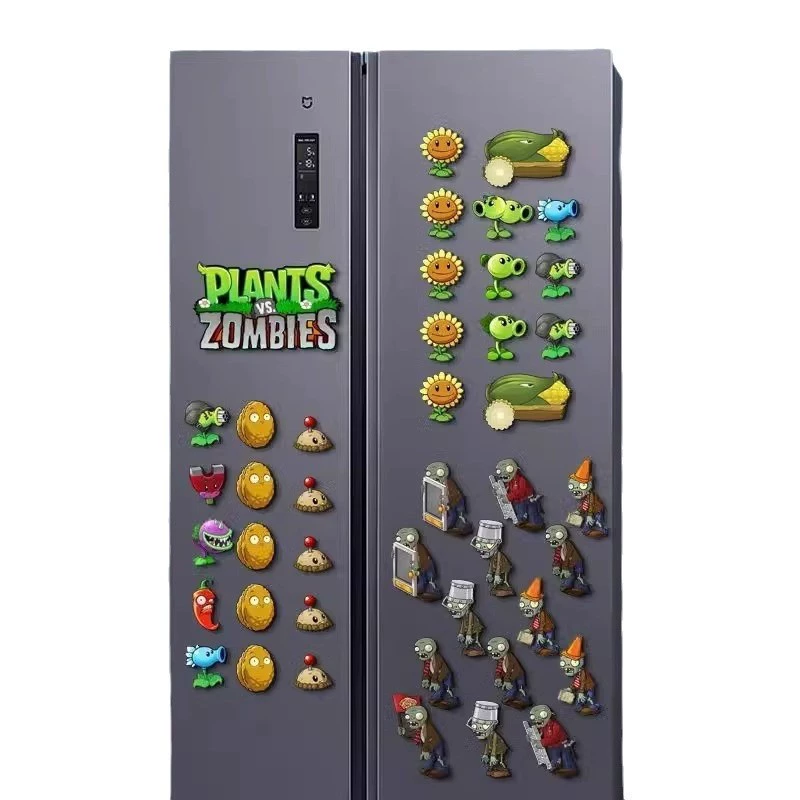 Plants vs. Zombies, креативная мультяшная магнитная магнитная доска для холодильника, милые магниты, украшения для мальчиков, подарок на день рождения