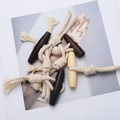 Wholesale Cotton Rope Horn-Shape Snap Buttons for Wool Coats, Trench Coats, and Sweaters—Decorative Wooden, Resin, and Horn-Button Accessories