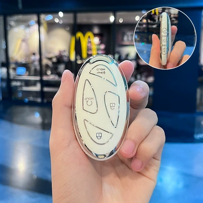 Cross-border applicable South Korea: Car key bag - modern-o-model-smart-7-button-single-shell-white
