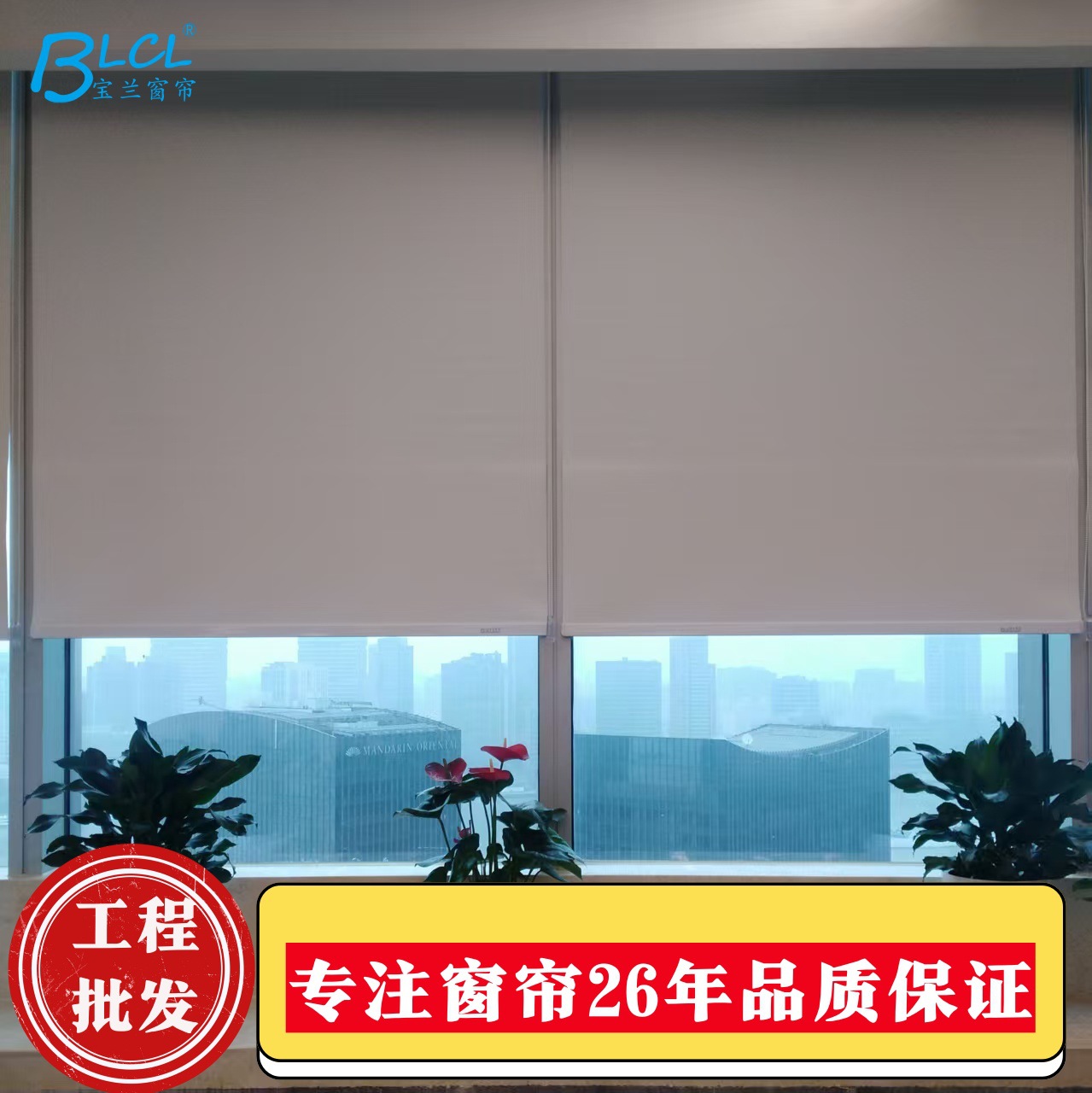 Adjustable Blackout Roller Blinds, Electric Sunshade Curtains for Office Projects, No-Drill Installation, Nationwide Delivery, Quality Assurance