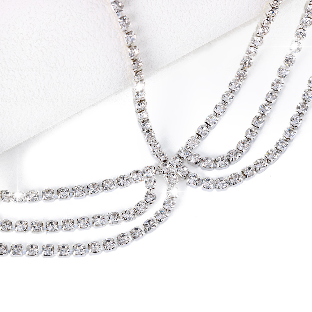 Personalidad de la moda sexy de las mujeres de múltiples capas de la cara de la joyería de la cara cadena europea y americana transfronteriza venta caliente