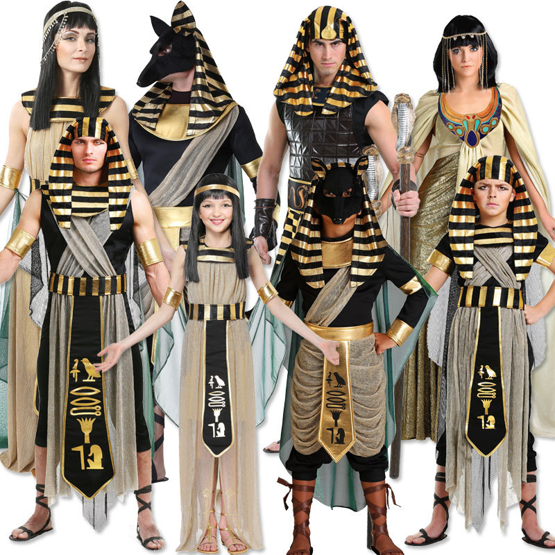 Egyptian Costume Children's cosplay Clothes King Portraiture Pharaoh Egyptian Greek Prince Female Princess Costume
