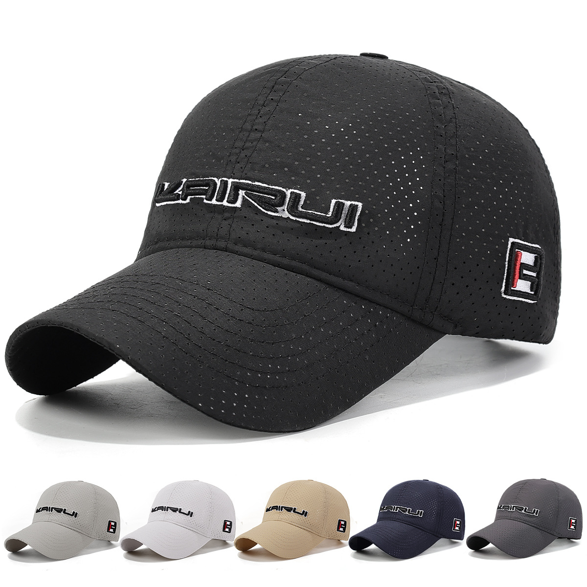 Herren Baseball Cap Mit 3d-stickerei Und Laser-lochung_voghion.com