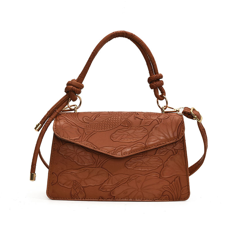 Nuevo estilo de ocio extranjero 2025 primavera de moda simple bolso de hombro flor tridimensional bolso de mochila