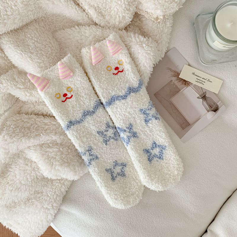 Calcetines de Piso para Dormir de Terciopelo de Coral Térmicos y Engrosados para Invierno image 9