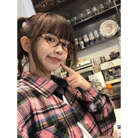 （原版色织面料）甜美粉色格子衬衫女早秋季高级感显瘦百搭宽松外