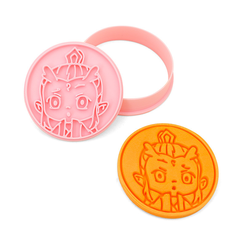 Molde de galletas de Nezha simulado, herramientas de repostería con diseños de dibujos animados de Ao Bing, Ao Guang, Shen Gongbao, Shijin y Bestia del Límite de la Emperatriz