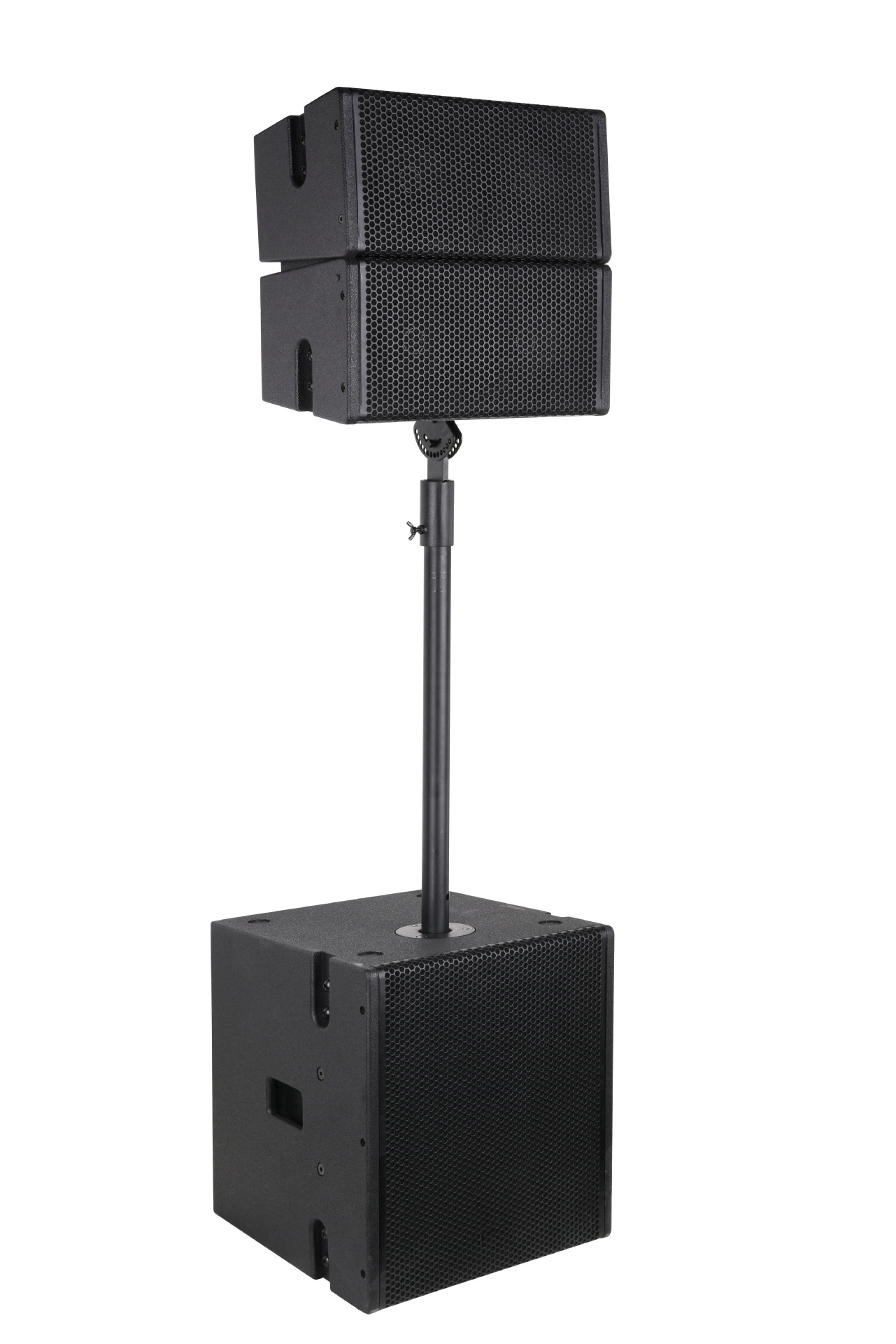 Doble altavoz de matriz coaxial de 5 pulgadas mini columna de audio solo 12 pulgadas digital activo DSP pequeña línea matriz altavoz subwoofer