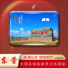 山东东营旅游风景冰箱磁性贴鸣翠湖天鹅湖黄河入海口纪念礼品定制