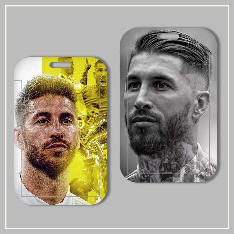 Ramos bus card protection set student meal card campus access card set canteen water card badge football star Ramos bus card protection set student meal card campus access card set canteen water card badge football star