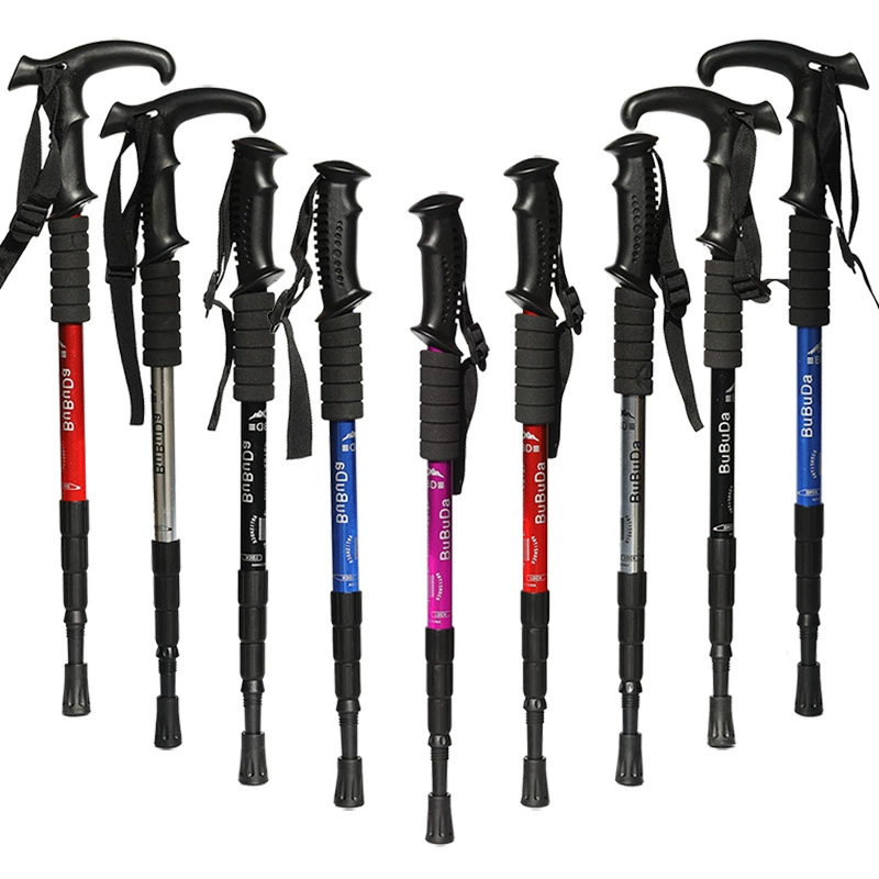 Походная палка из алюминиевого сплава Наружная телескопическая трость Походная трость Портативное Уличное оборудование