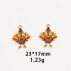 [Thanksgiving accessories] Turkey pumpkin cake mushroom alloy accessories pendant key buckle necklace