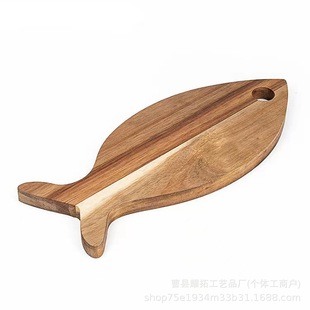 Manufacturer Creative Cartoon Solid Wood Cutting Board Kitchen Wooden Cooked Food Cutting Board Household Wooden Pizza Steak Tray