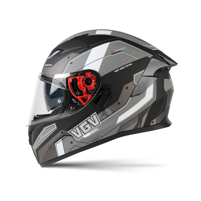 [En stock] Casco de motocicleta certificado 3c Casco completo para hombre Casco de seguridad de motocicleta de cuatro estaciones de doble lente de invierno