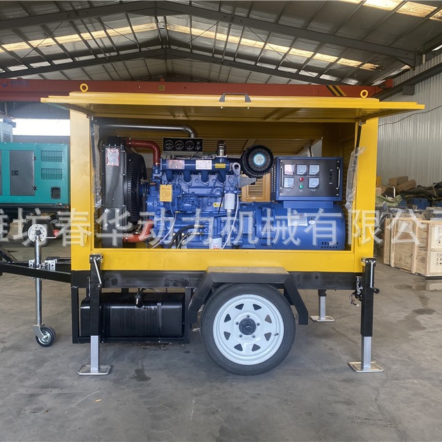 潍柴50KW两轮拖车防雨罩柴油发电机 潍柴拖车防雨罩发电机价格