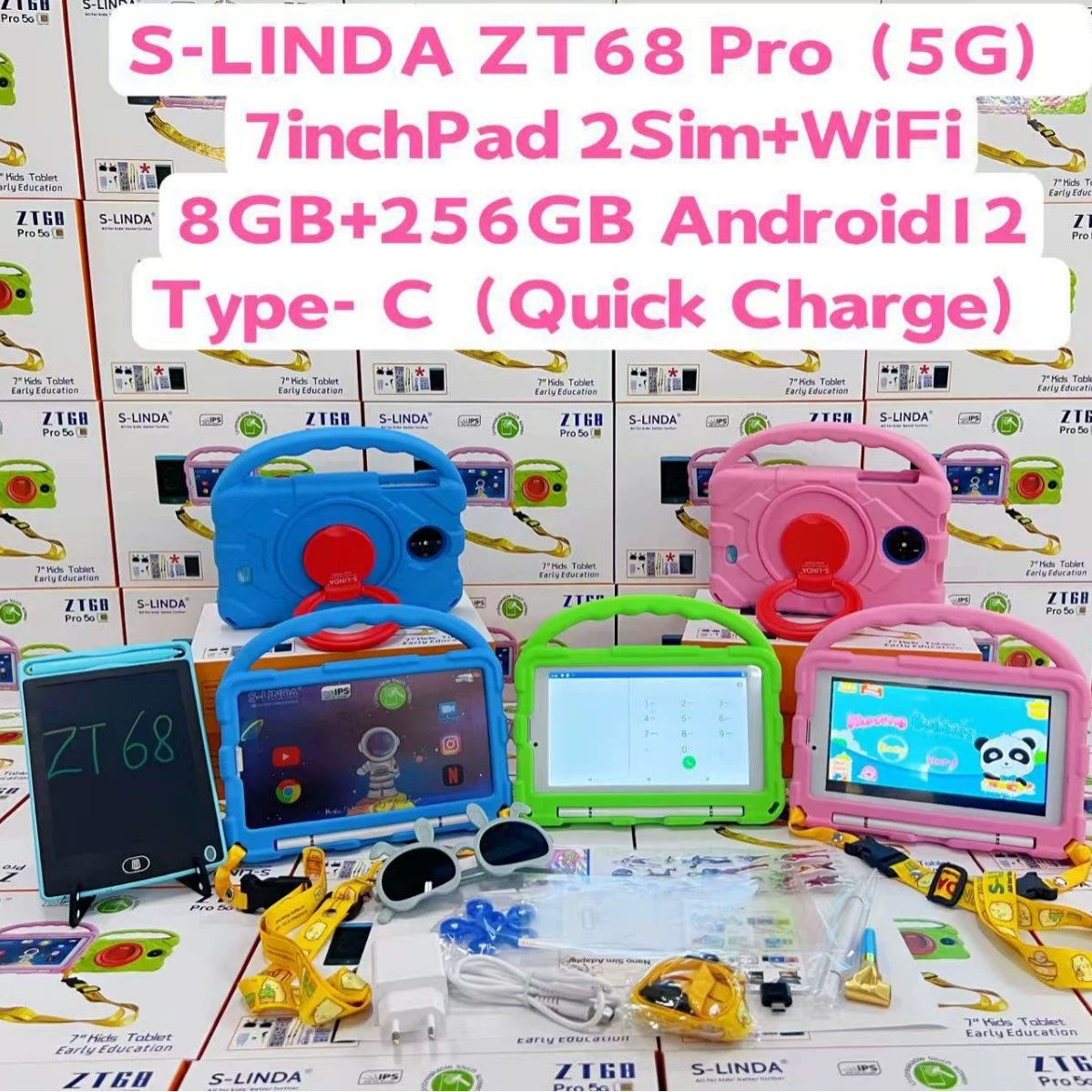 Планшет ПК S-LINDA ZT68Pro, 7-дюймовый детский планшет с функцией звонка, SIM + Wi-Fi