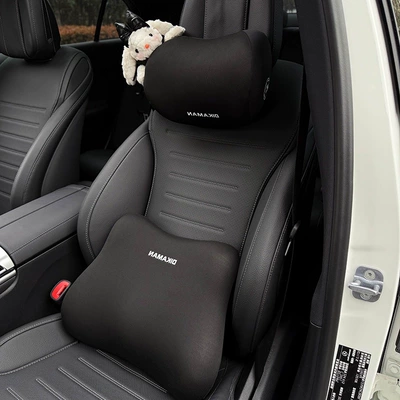 Headrest – New Car Headrest, Car Cushion - left-black-knotted-black-scarf-rabbit-black-neck-pillow-lumbar-support