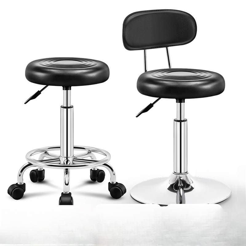 Bar Chair Home Backrest Stool Bar Stool Beauty Chair Rotating Lift Bar Chair High Round Stool Bar Stool Swivel Chair