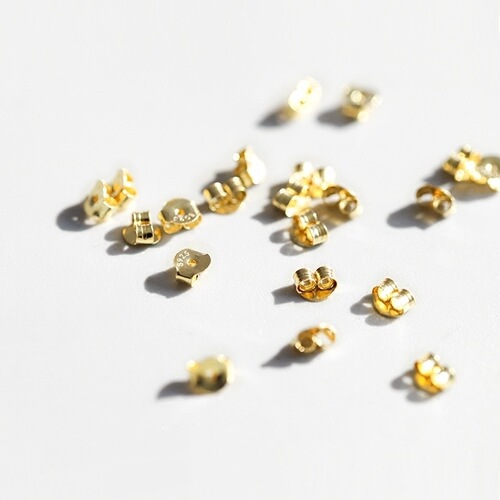 S925 sterling silver ear plugs, versatile and simple 14k gold-filled ear buckles, ear caps, ear plugs, earrings and studs