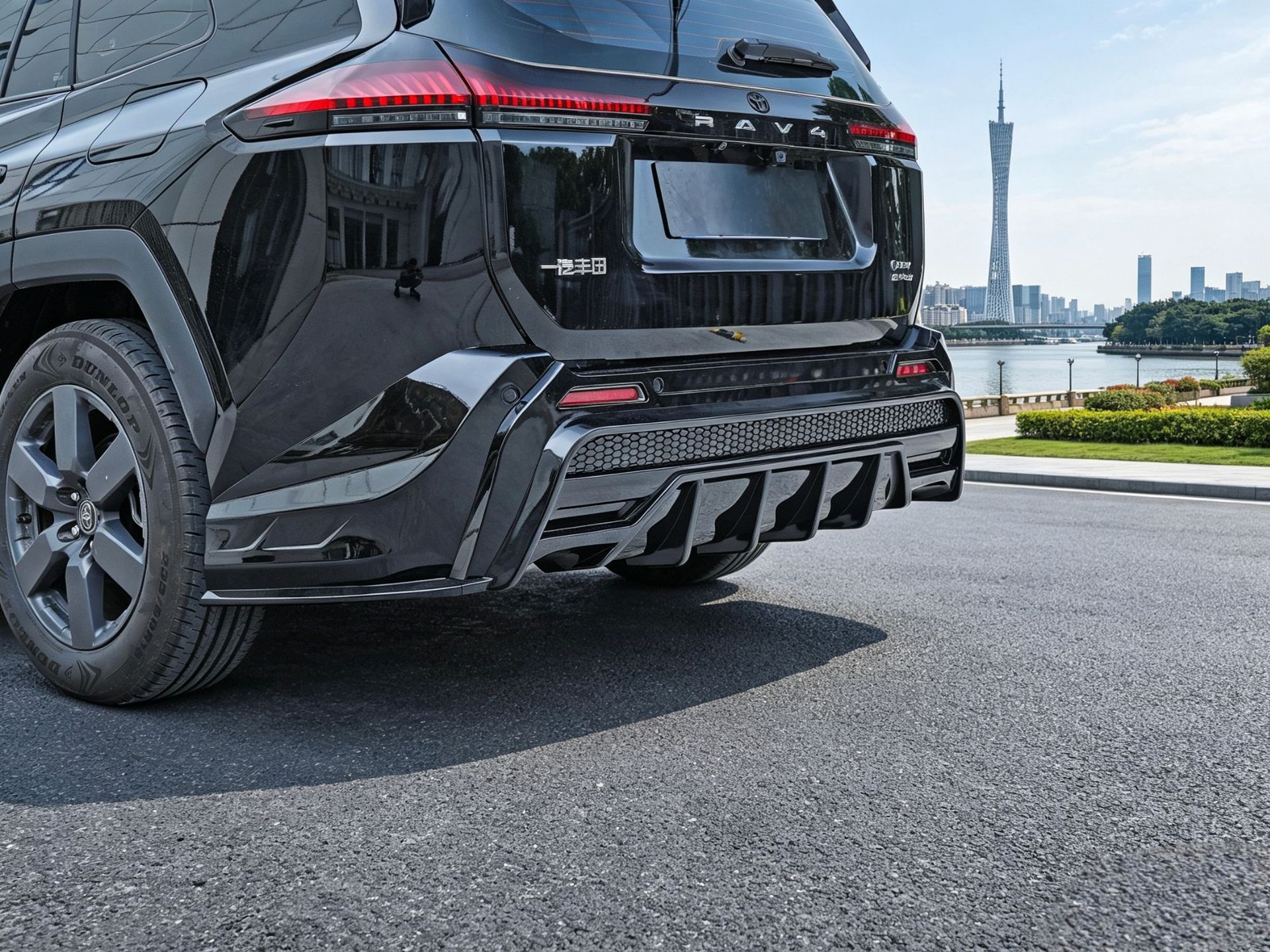 Suitable for 26 Models of Rav4, Rongfang, and Wildlander Modified Front Spoiler, Side Skirts, Rear Bumper, Roof Wing, Rear Diffuser, and Louvered Spoiler
