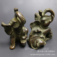 古玩杂项批发 仿古铜器黄铜大象摆件 家居办公铜器饰品小摆件批发