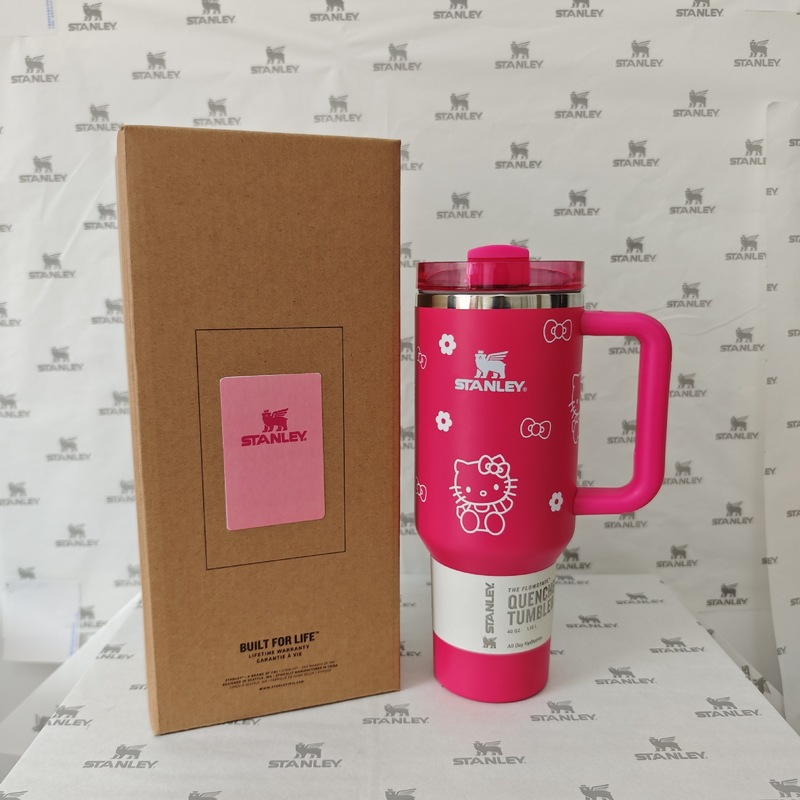 美版跨境40OZ史丹利3DKT猫汽车杯STANLEY304不锈钢车载保温被|undefined