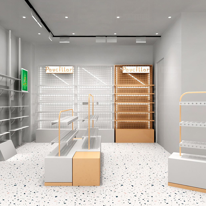 鞋店专卖店展示高柜设计商超皮具母婴日用品中岛展柜童装店展示柜