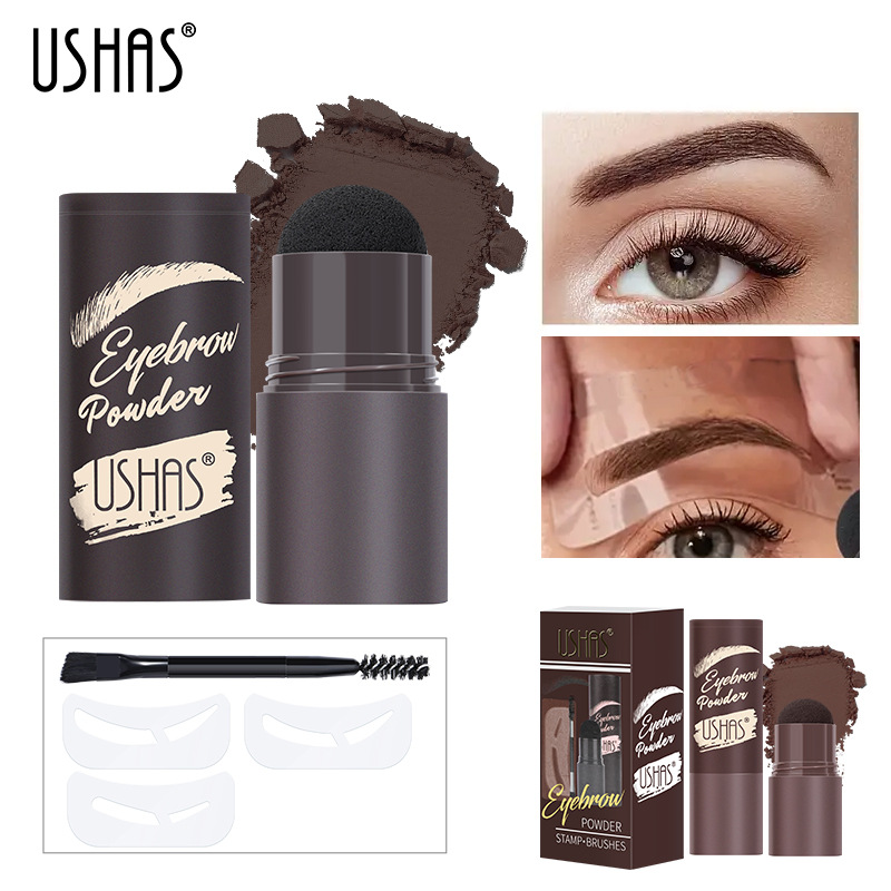 USHAS Trans-Transborder Eyebrow Cepillo para cejas Parche para cejas Polvo para cejas Crema de tinte para cejas Amazon Lazy Seal Reparación de línea de cabello