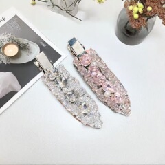 六公分韩式水晶发夹镶钻鸭嘴夹气质百搭高级感刘海碎发夹发饰女用