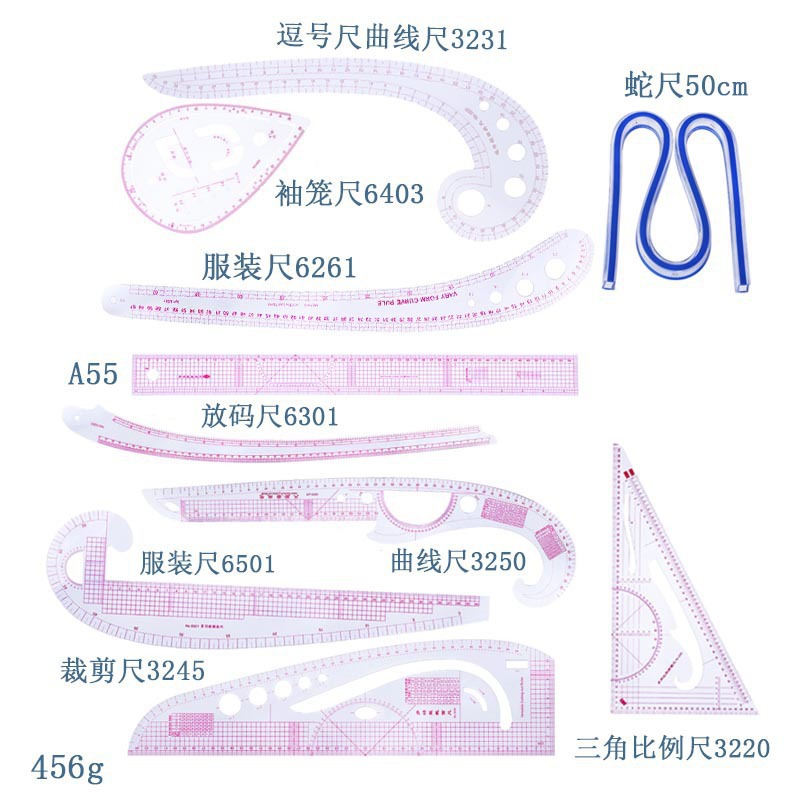 regla de corte, regla de prenda, regla de corte, regla de jaula de manga, regla de corte