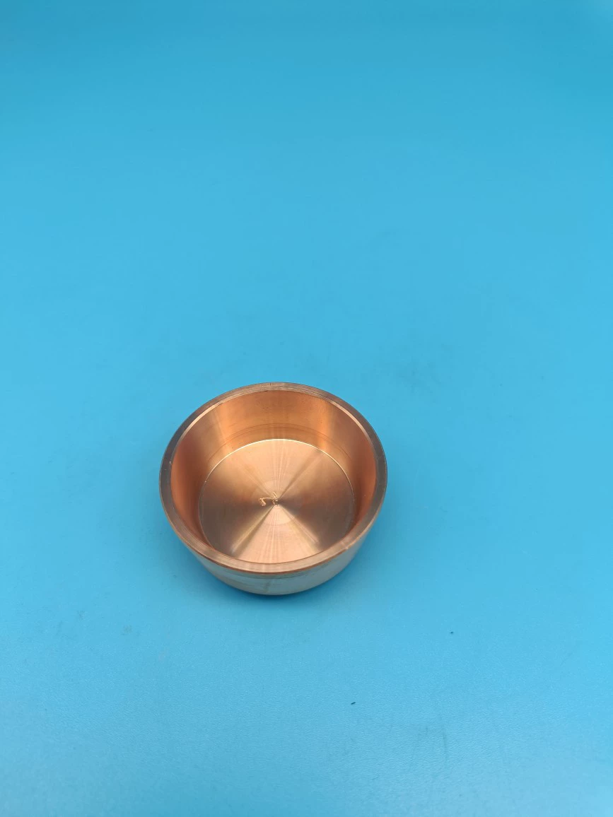 B14-0112-1 тигель из бескислородной меди 40x17 мм, аксессуары для оптического вакуумного покрытия, подкладка, тигель, толщина стенки 2 мм