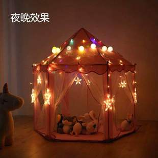 Cross-Border Children's Hexagonal Princess Tent Game House Indoor Boys and Girls Castle Toy Stall Gift Wholesale