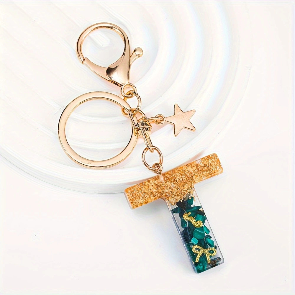 30g Weight Lobster Trigger Clasp Closure Clasp Closure Type Keychain Classification Daily Occasion Resin Material Letter, Star Pattern Women's Gender Marine Style, Sweet Style Marine Style Sweet Letter Star Resin Women's Lobster Trigger Clasp Closure Keychain 10