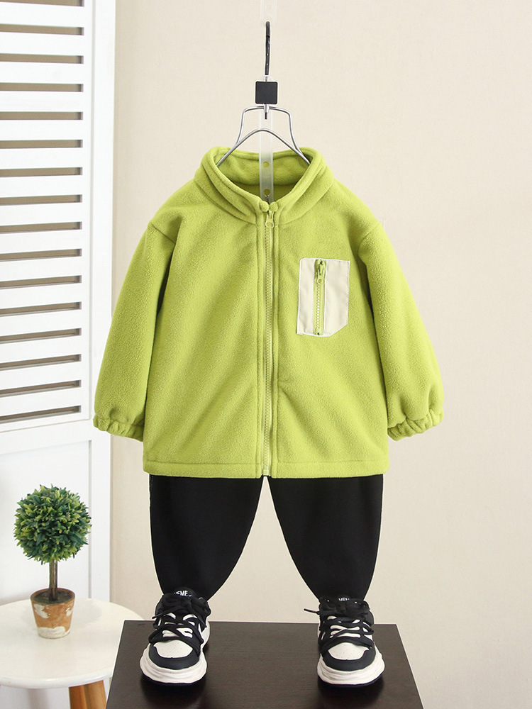 6345 Ropa para niños Chaquetas para niños Tres en uno 2025 Primavera y otoño Nuevo estilo Abrigo de otoño para bebés Pelusa polar para niños