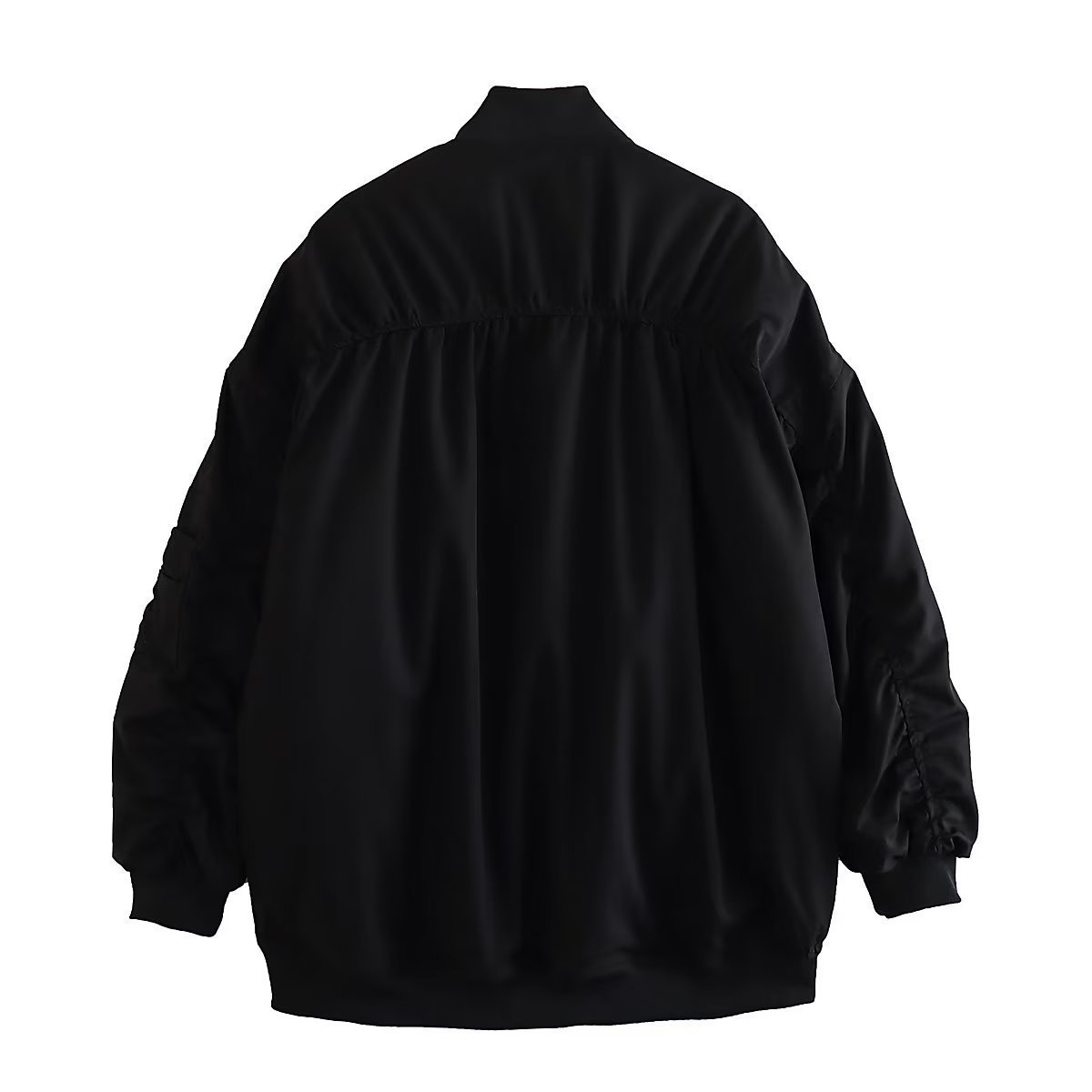 Vêtements pour femmes manteau ample en coton à fermeture éclair pour femme_voghion.com
