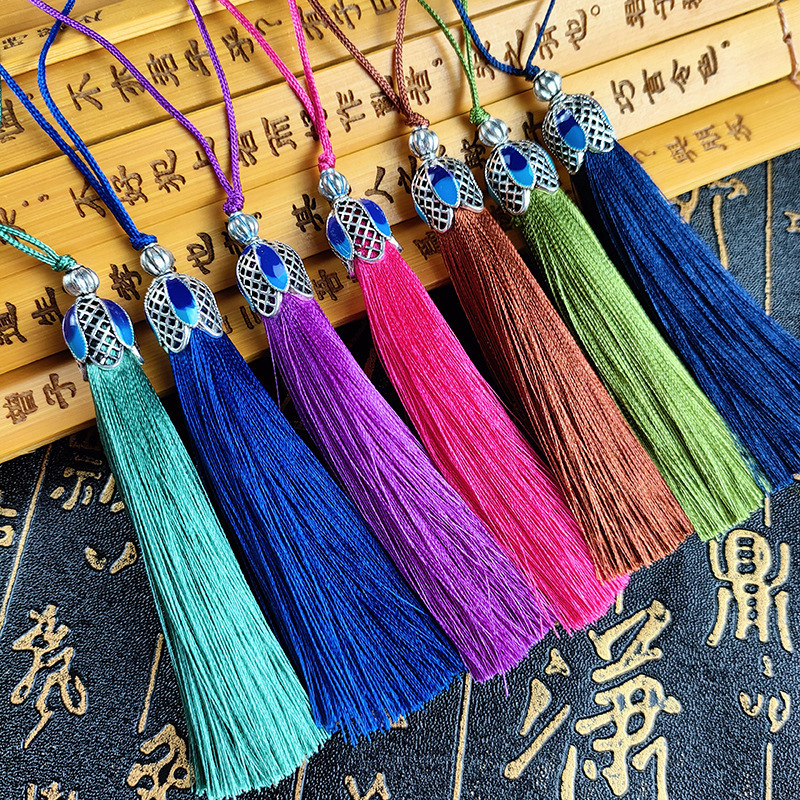 Nueva borla cloisonne corona borla colgante borla nudo chino coche colgante ventas directas de la fábrica