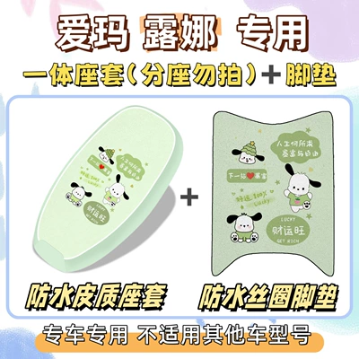 waterproof foot mat | Electric vehicle foot mat - aima-luna-miniw192-not-available-waterproof-set-yc-pacha-dog-green-exclusively-for-emma-lunabearlet