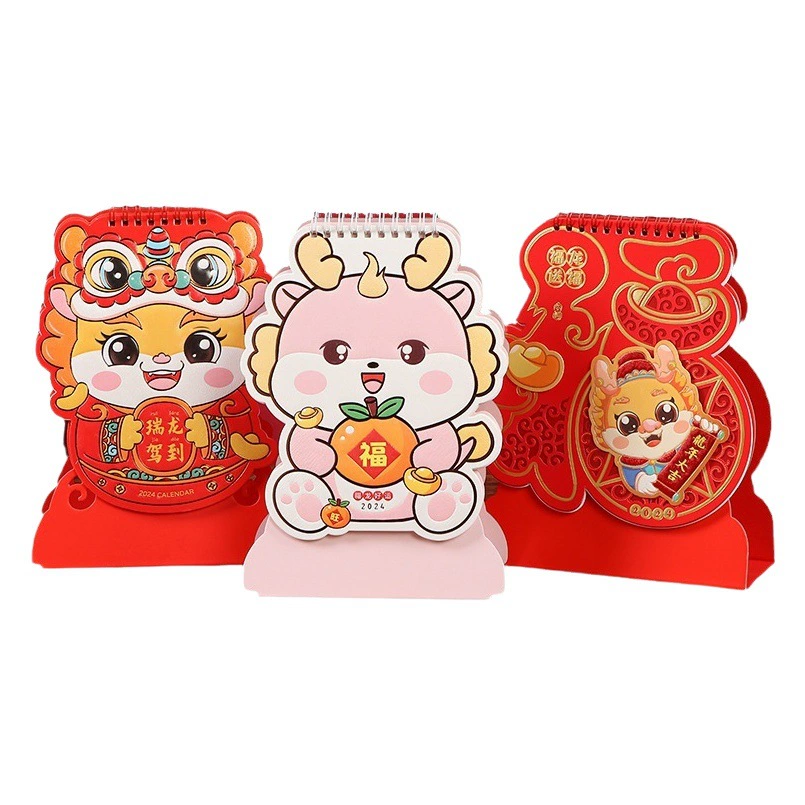 Настольный календарь на 2026 год (Год коня), с индивидуальным логотипом, креативный, нестандартный дизайн, золотое тиснение, декоративное украшение для рабочего стола, оптом