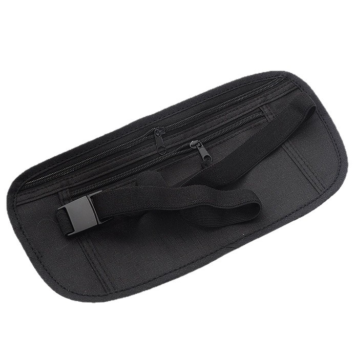 Riñonera deportiva antirrobo, oculta, para correr/ciclismo, almacenamiento de móvil e ID, cinturón ajustado