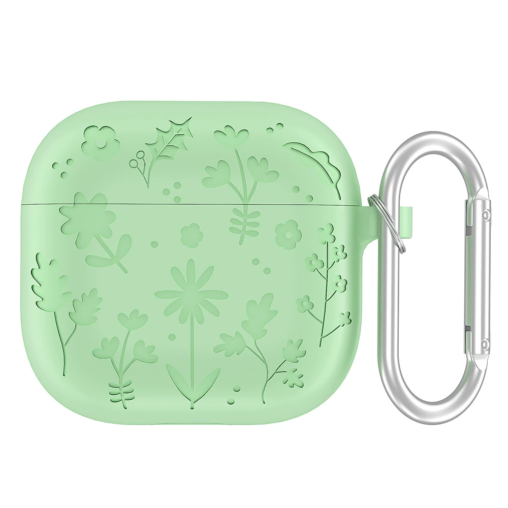 Силиконовый защитный чехол для AirPods (AirPods 4 / Pro3 / 1/2), однотонный цвет с вариантами ремешка