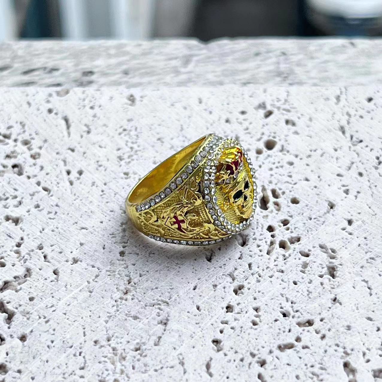 Hip Hop Punk Rock Personalità Moda di strada Uomo Donna Anello Accessori Vintage Teschio Anelli premium_voghion.com