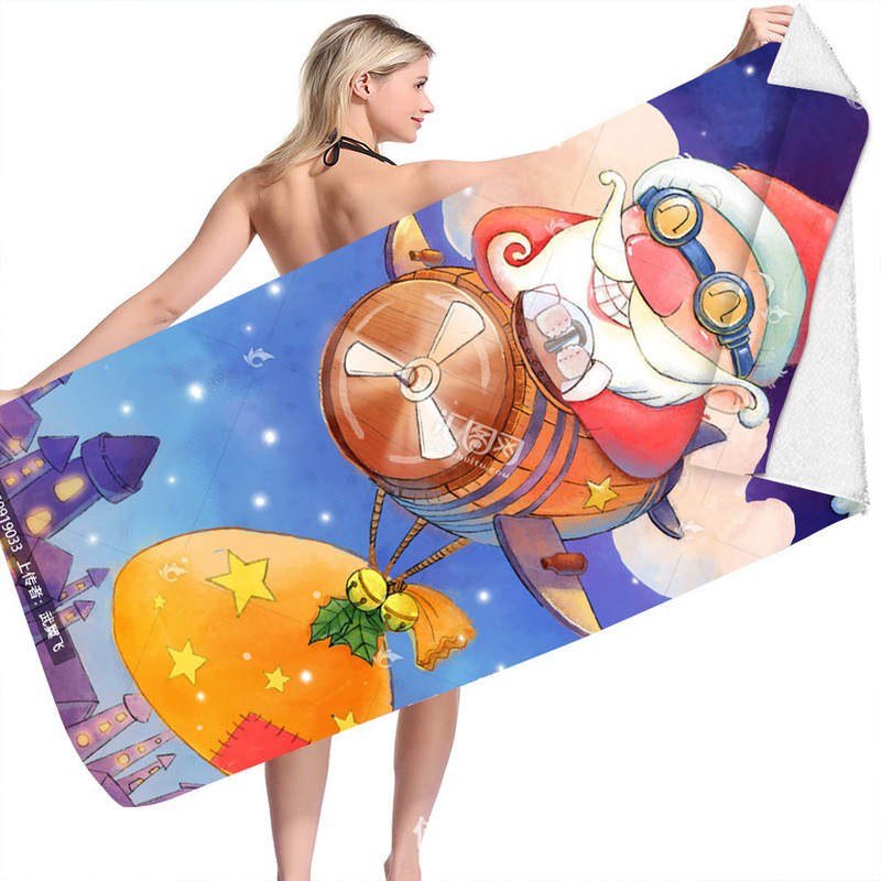 2022 trendy simple men's and women's holiday essential fresh patterns Christmas eye-catching active printing beach wrap towel 2022 trendy simple men's and women's holiday essential fresh patterns Christmas eye-catching active printing beach wrap towel