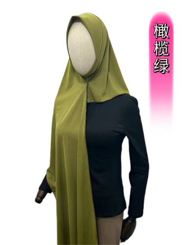 New Ice Silk Ribbed All-Wrapped Scarf Lazy One-Color Headband Women's Fashion Head Scarf Factory Wholesale W033