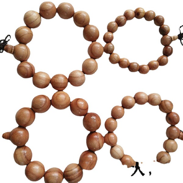 Wholesale large lacquer wooden beads Peach and wood beads 1.2