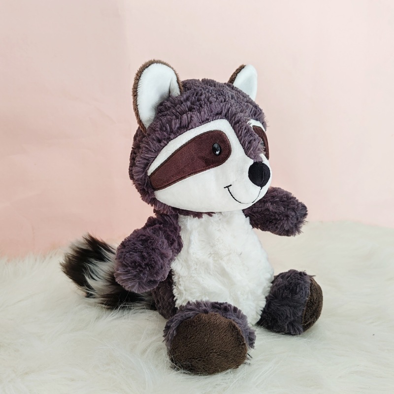 Mapache peluche lindo abrazo oso muñeca niña cama almohada para dormir super lindo gran cola animal transfronterizo