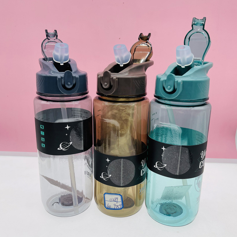 Youyun 0290 nueva TAZA ROJA neta taza de plástico taza de consumo directo taza de 800ml portátil Ton taza portátil estudiante espacio taza