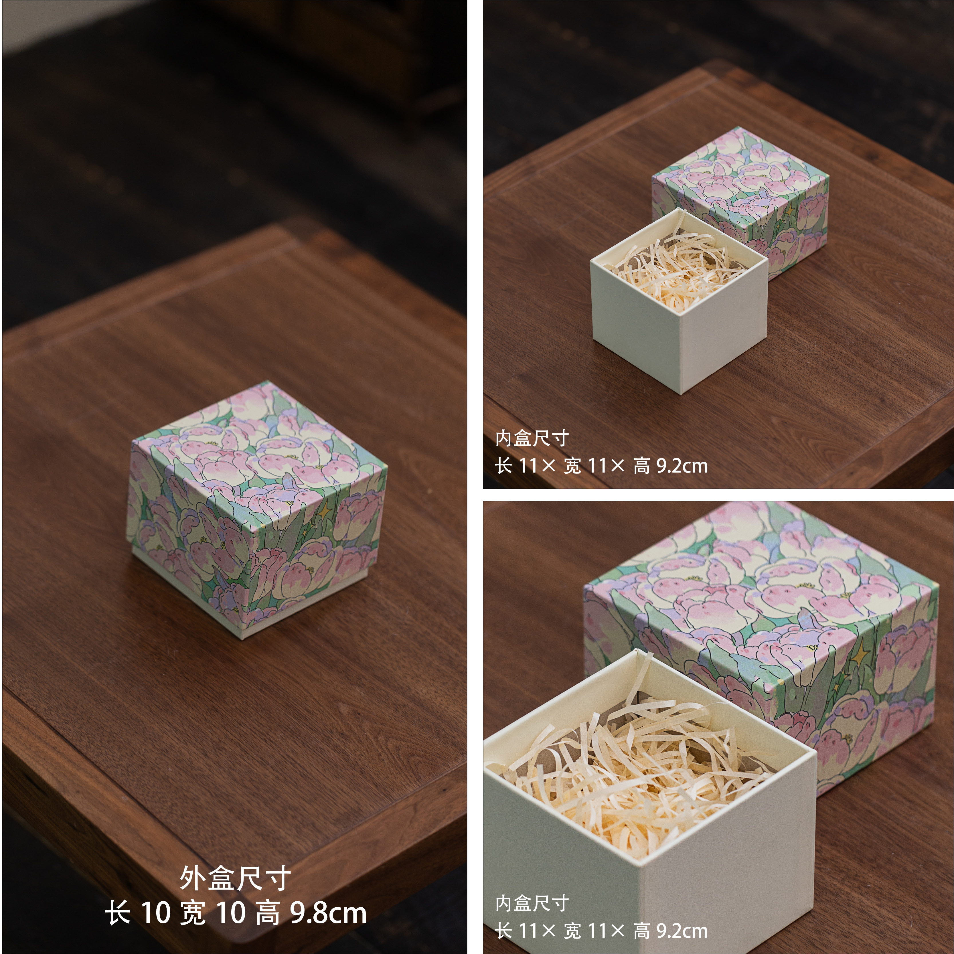 Regalo porcelana porcelana juegos antiguos construidos por paneles de plata tazas de té embalaje caja de regalo caja vacía