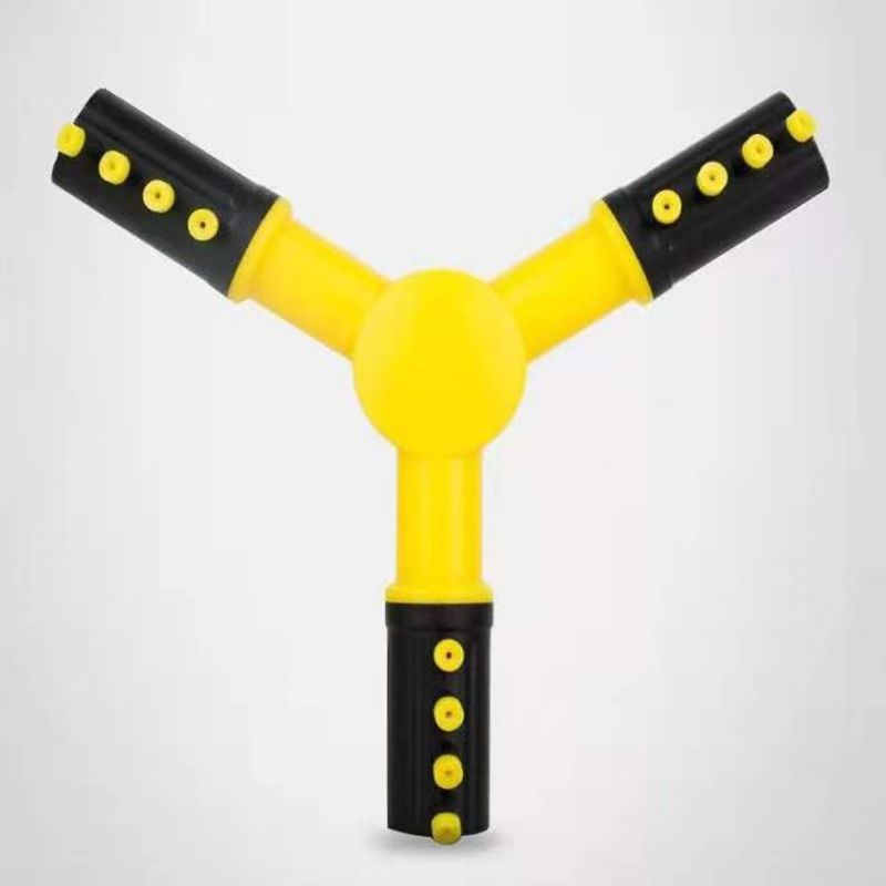 Aspersor grande de tres puntas tipo inserción en el suelo, rociador giratorio automático de 360 grados, riego de césped, riego de vegetales, rociador de enfriamiento de invernadero