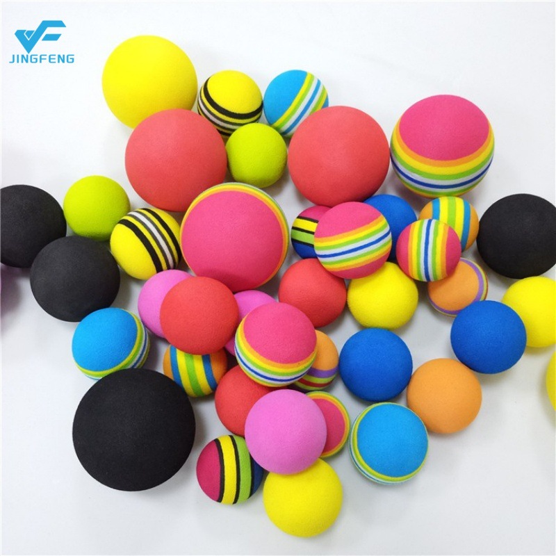 冲压打磨制品游乐场EVA彩色泡沫球弹弹球EVA高尔夫练习球